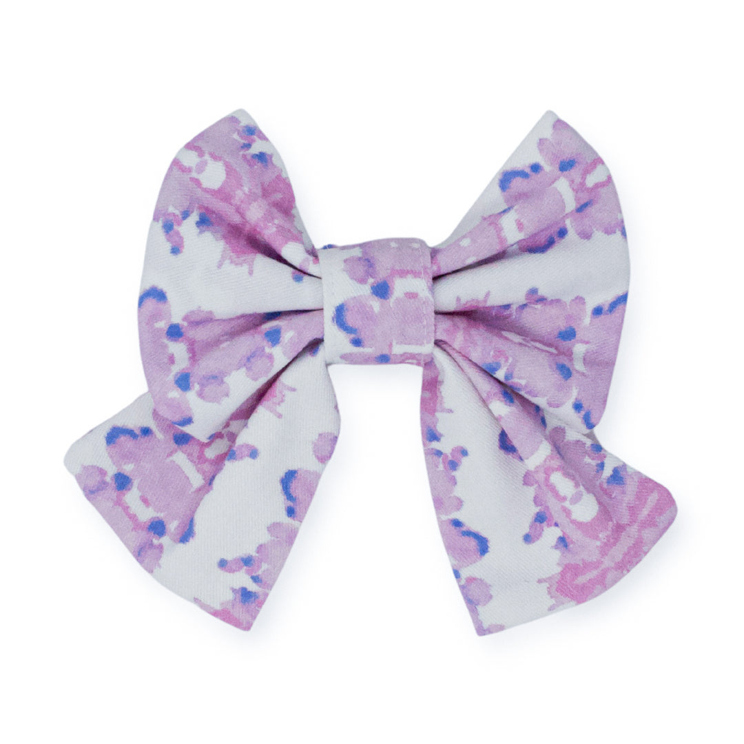 French Lavender Reversible Dog Harness + Sailor Bow