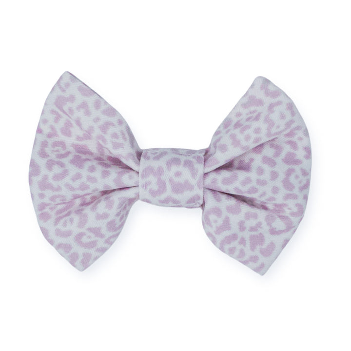 French Lavender Rosette Classic Dog Collar + Bow Tie