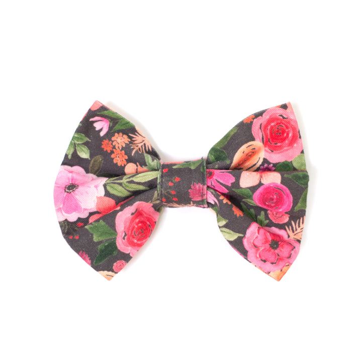 Mulberry Bouquet Reversible Dog Harness + Bow Tie