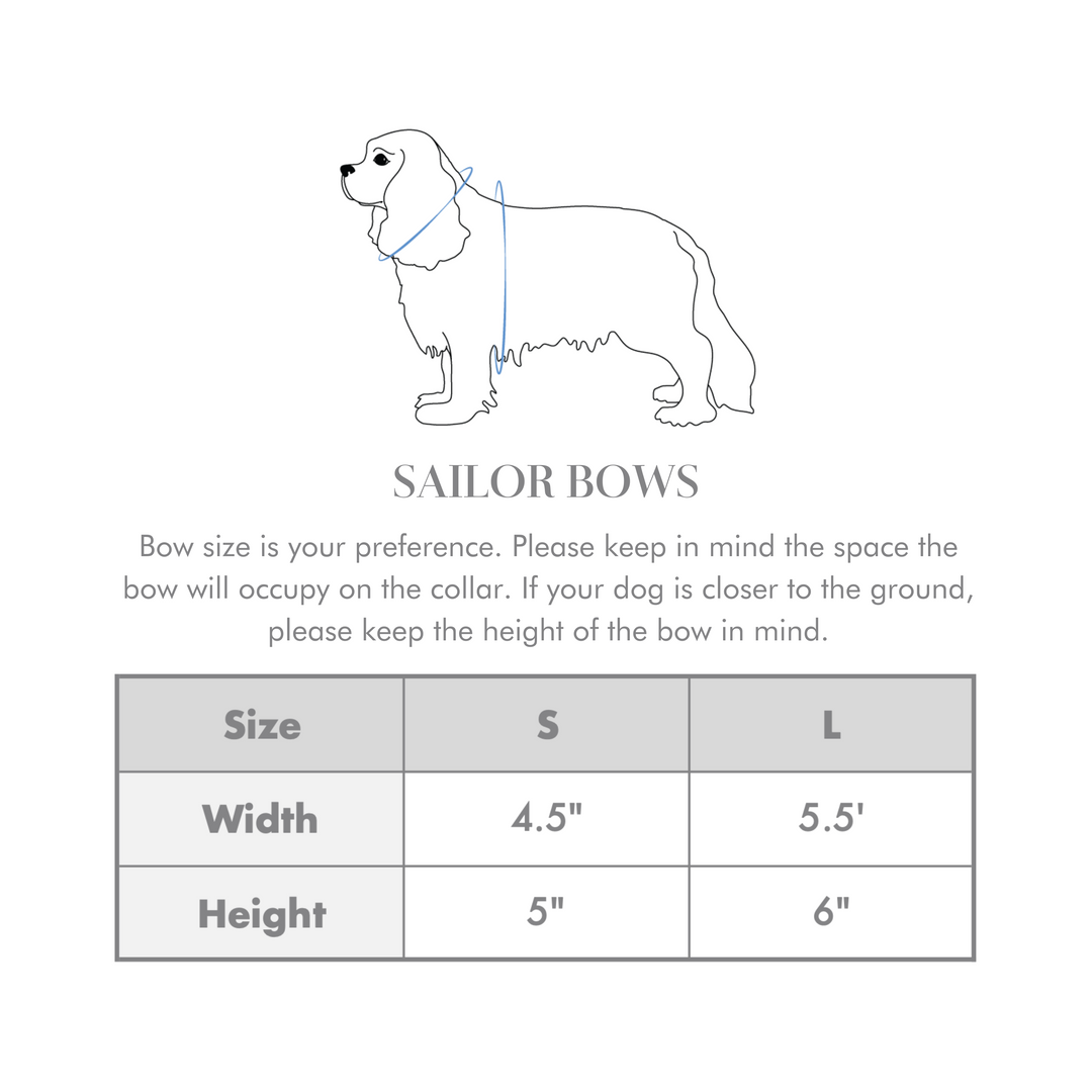 Atlantic Waves Windowpane Sailor Dog Bow