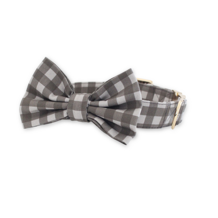 Mountain Stone Classic Dog Collar + Bow Tie