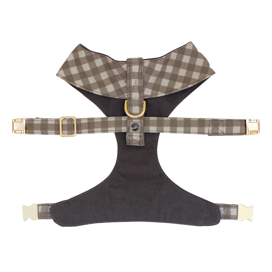 Mountain Stone Reversible Dog Harness + Mountain Stone Bow Tie