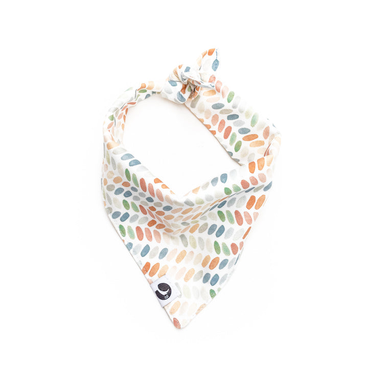 Dog bandana in multi-color ovals