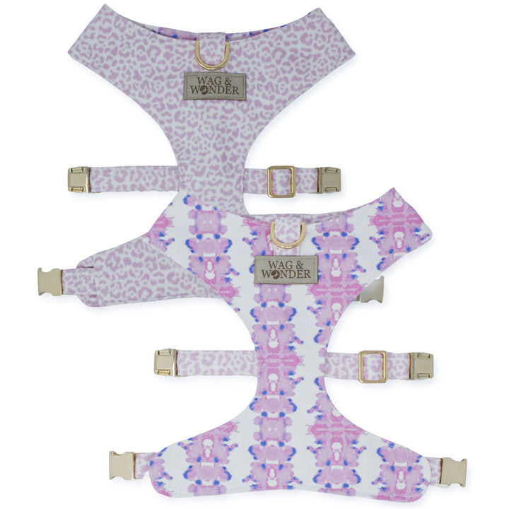 French Lavender Reversible Dog Harness