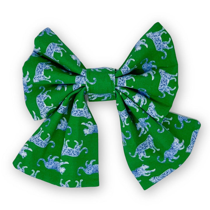 Leopard Parade Sailor Dog Bow